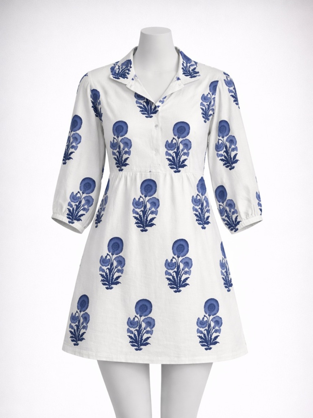 Victoria Dunn Folly Flounced Mini Dress Medium Periwinkle Blossom No Belt